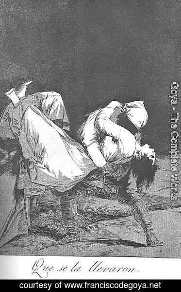 Goya - Caprichos - Plate 8: They Carried her Off