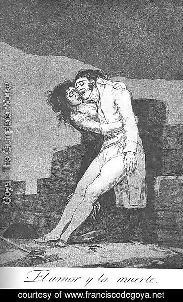 Goya - Caprichos - Plate 10: Love and Death