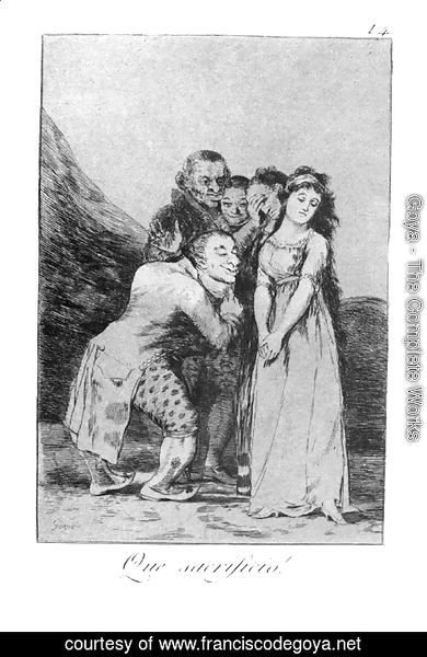 Goya - Caprichos - Plate 14: What a Sacrifice!