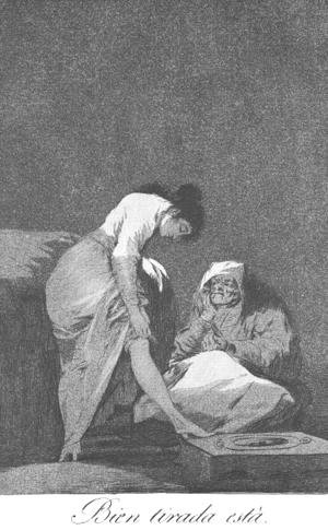 Goya - Caprichos - Plate 17: It is Nicely Stretched
