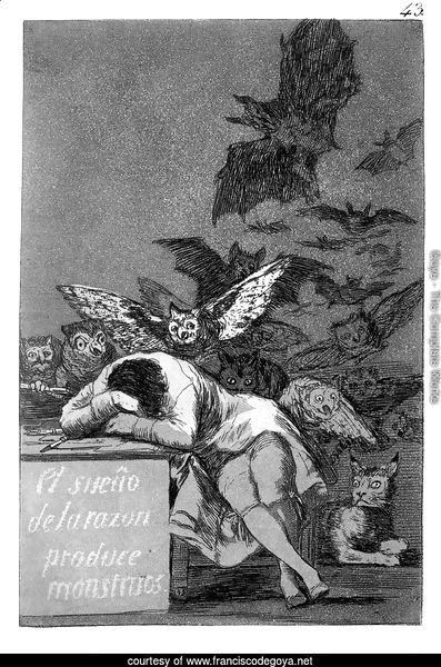 Caprichos - Plate 43: The Sleep of Reason Produces Monsters