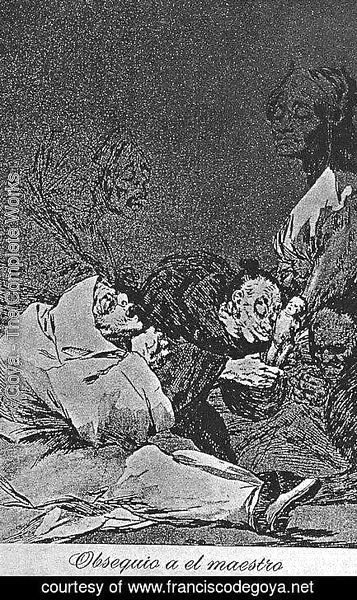 Goya - Caprichos - Plate 47: Homage to the Master