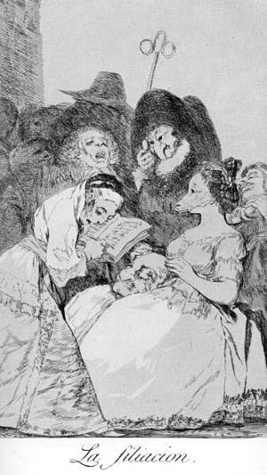 Goya - Caprichos - Plate 57: The Filiation