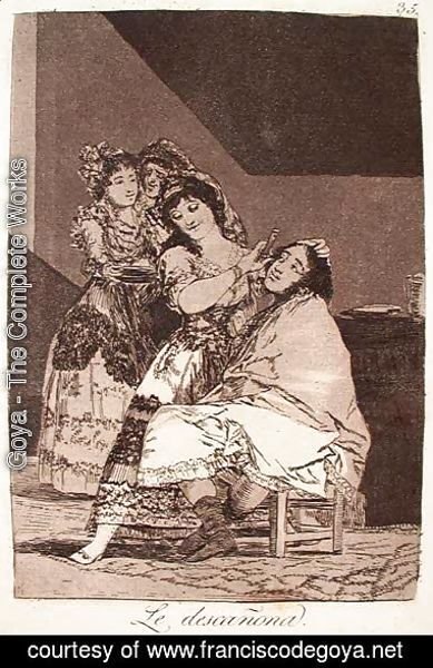 Goya - She Fleeces Him