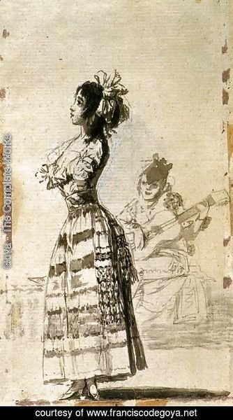 Goya - Girl Listening to a Guitar