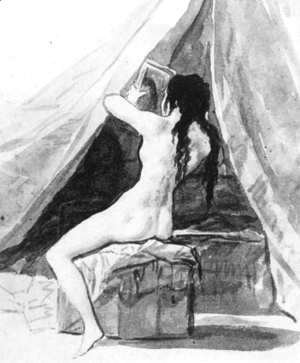 Nude Woman Holding a Mirror 2