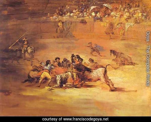 Scene Of Bullfight 1824-1825