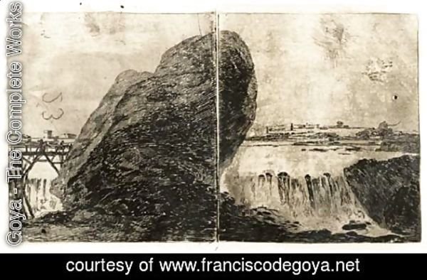 Goya - Landscape with Waterfall