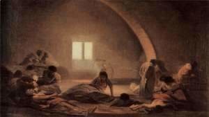 Goya - Desastres de la Guerra, the plague hospital scene