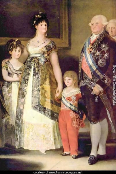 Portrait of the Family of Charles IV, detail