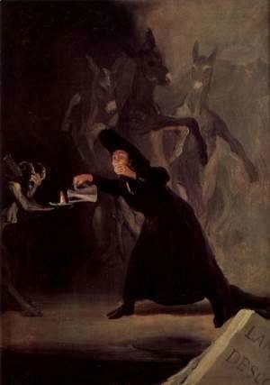 Goya - Magic pictures of the Palacio de la Alameda, the Duke of Osuna, Scene The lamp of the Devil