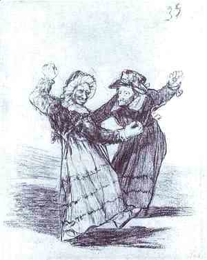 Goya - Two Dancing Old Friends