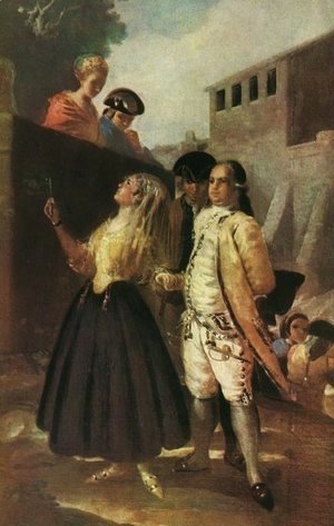 Goya - The military and senora