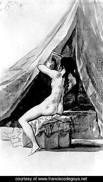Goya - Naked girl looking in the mirror