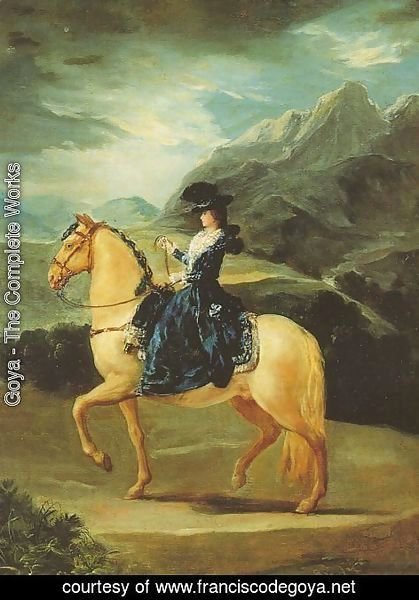 Maria Teresa Of Vallabriga On Horseback