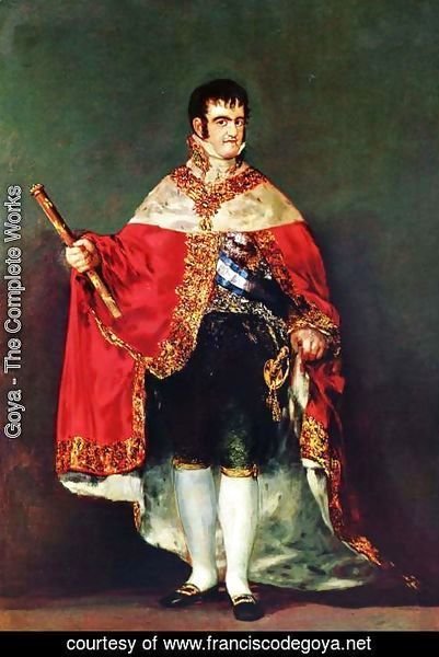 Goya - Ferdinand VII In His Robes Of State