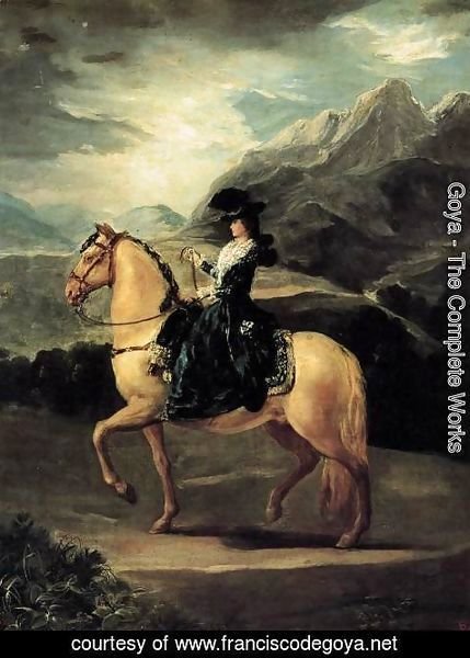Goya - Portrait Of Maria Teresa De Vallabriga On Horseback
