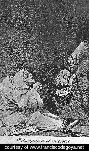 Goya - Caprichos  Plate 47  Homage To The Master