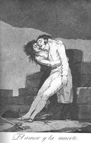 Caprichos - Plate 10: Love and Death