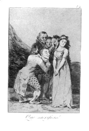 Goya - Caprichos - Plate 14: What a Sacrifice!