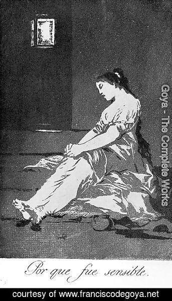 Goya - Caprichos - Plate 32: Because she was Susceptible