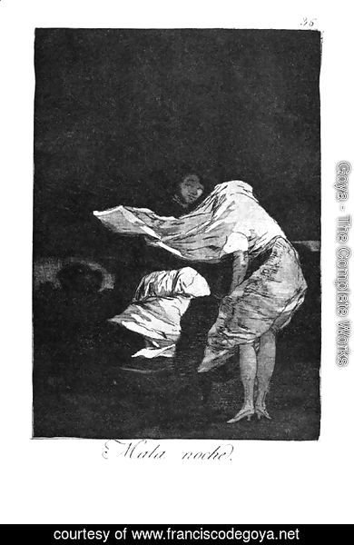 Goya - Caprichos - Plate 36: A Bad Night