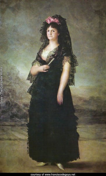 La reina Maria Luisa con mantilla