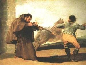 Goya - Monk Pedro de Zaldivia Shoots the Bantid Maragato