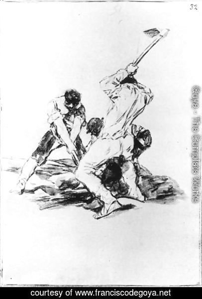 Goya - Three Men Digging