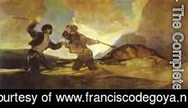 Goya - Fight With Clubs 1820-1823