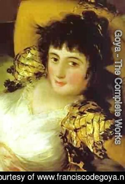 Goya - The Clothed Maja (La Maja Vestida) Detail 1800-03