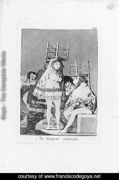 Goya - Ya tienen Asiento, Plate 26 from Los Caprichos