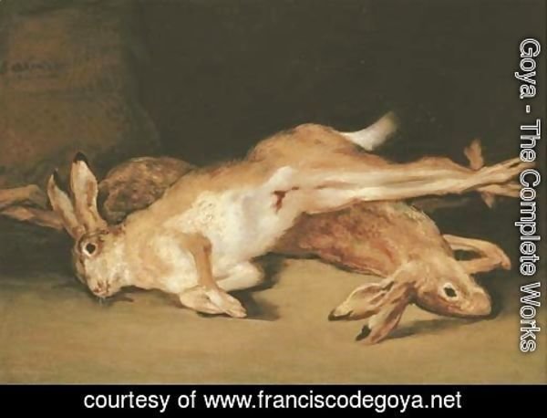 Goya - A Still life of dead hares