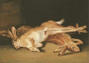 A Still life of dead hares