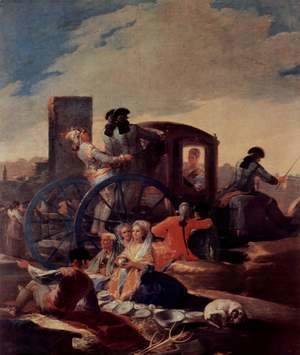 Goya - Designs for tapestries to decorate the royal palace of El Pardo and El Escorial, scene The harness Seller