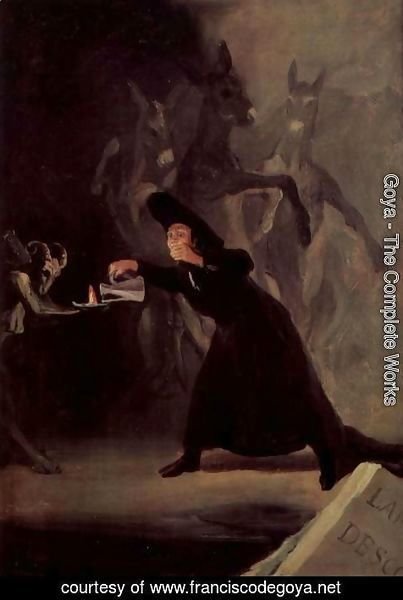 Goya - Magic pictures of the Palacio de la Alameda, the Duke of Osuna, Scene The lamp of the Devil