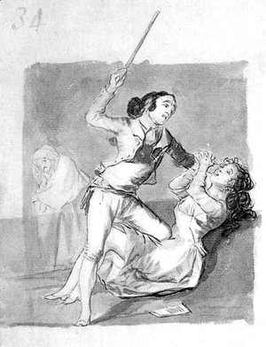 Woman battered with a cane