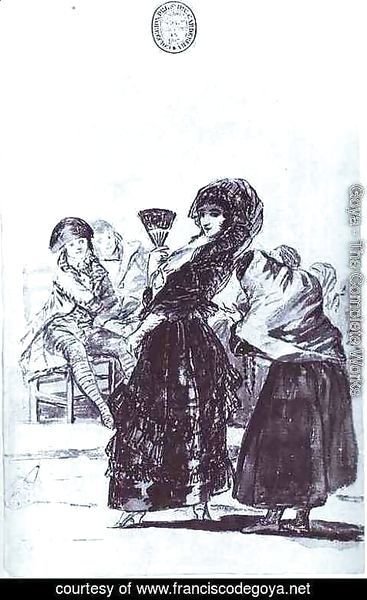 Goya - Old Beggar with a Maja