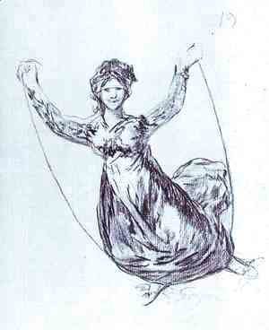 Goya - Young Witch Flying with a Rope