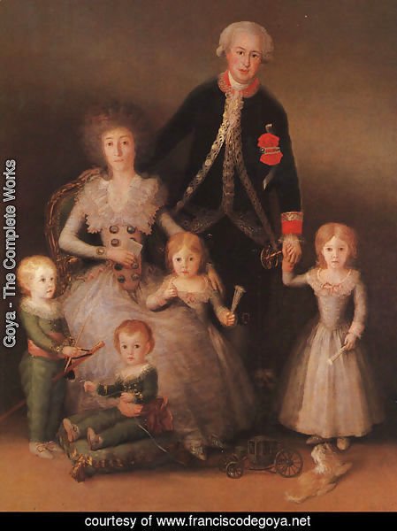The Duke And Duchess Of Osuna And Their Children