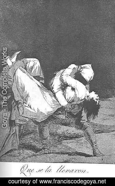 Goya - Caprichos  Plate 8  They Carried Her Off