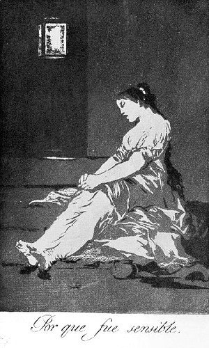Goya - Caprichos  Plate 32  Because She Was Susceptible