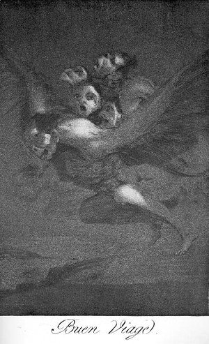 Goya - Caprichos  Plate 64  Bon Voyage